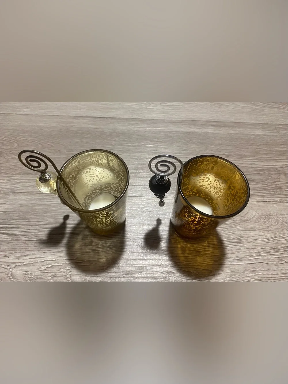 💜 2 Pier 1 Glass Tea Light Holders